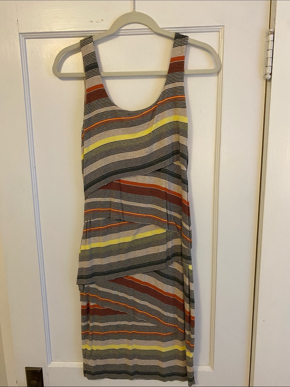 Bailey 44 Striped Scoop-Neck Midi Dress size  M